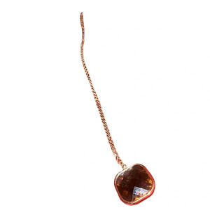 Vintage style Mother  of Pearl Smoky Square Pendant Necklace